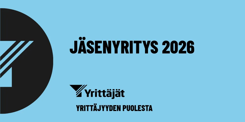 Suomen Yrittäjät -jäsenyritys 2026 -banneri